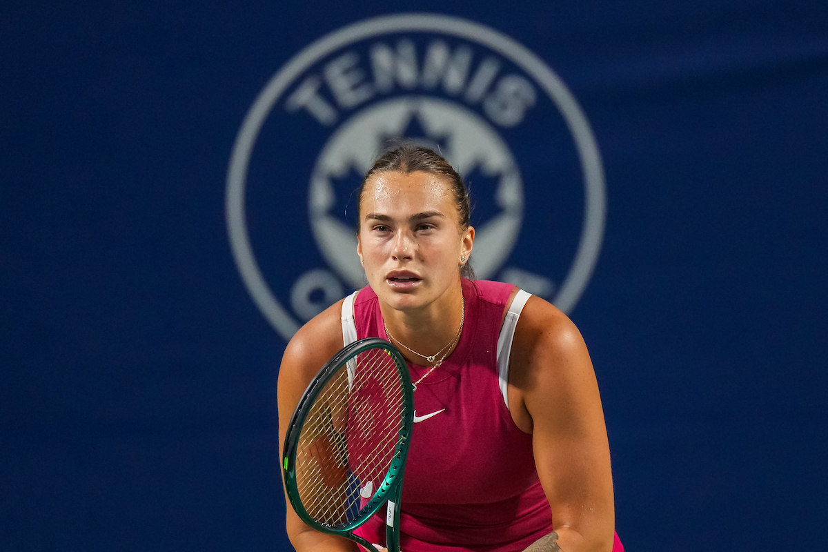Aryana Sabalenka v Katie Boulter at NBO Toronto at Sobeys Stadium in Toronto, Ontario on August 9, 2024. Photo by Tyler Anderson\Tennis Canada