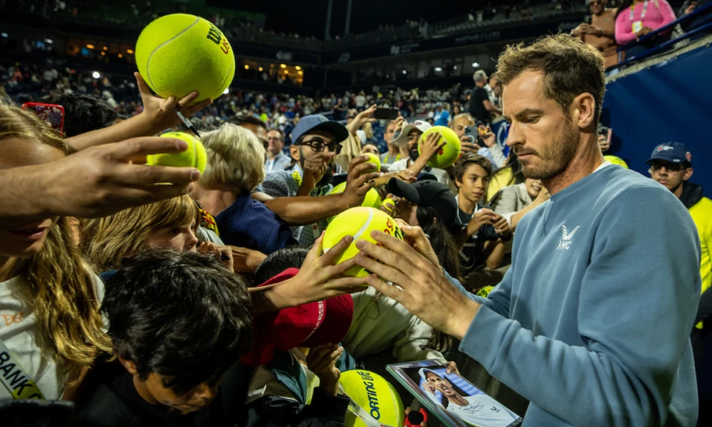 Thursday, August 10, 2023 - Andy Murray (GBR) during the 2023 National Bank Open presented by Rogers at Sobeys Stadium in Toronto, Ont.. (Tyler Anderson\Tennis Canada)